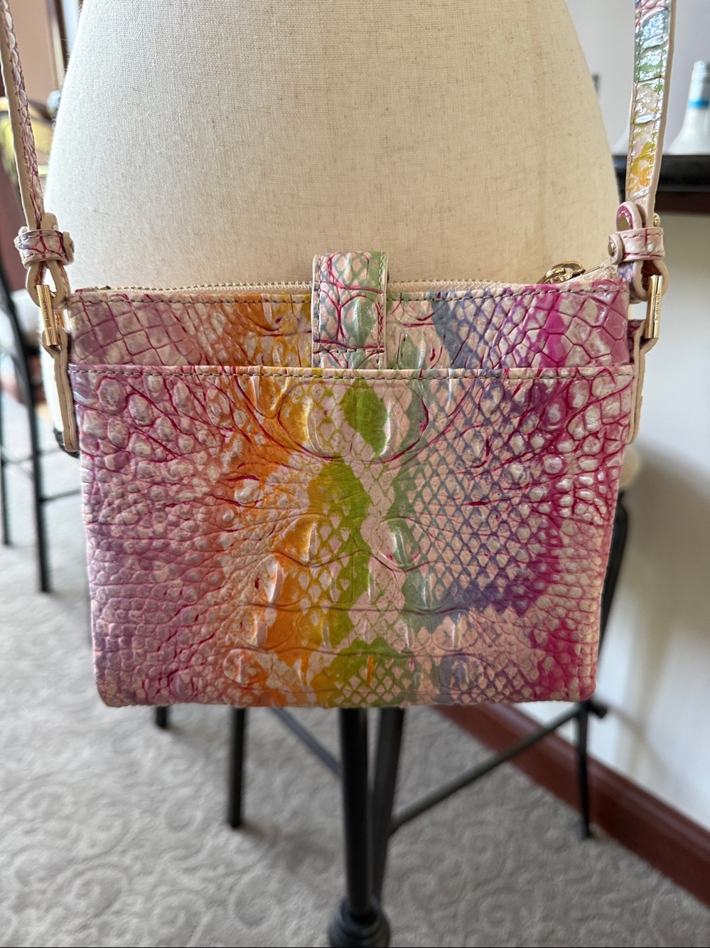 Brahmin Mina Optimism Crossbody Rainbow Bag - Picture 8 of 12